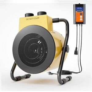 Greenhouse Heater w/ Digital Thermostat 1500W Electric Outdoor Heaters for Patio